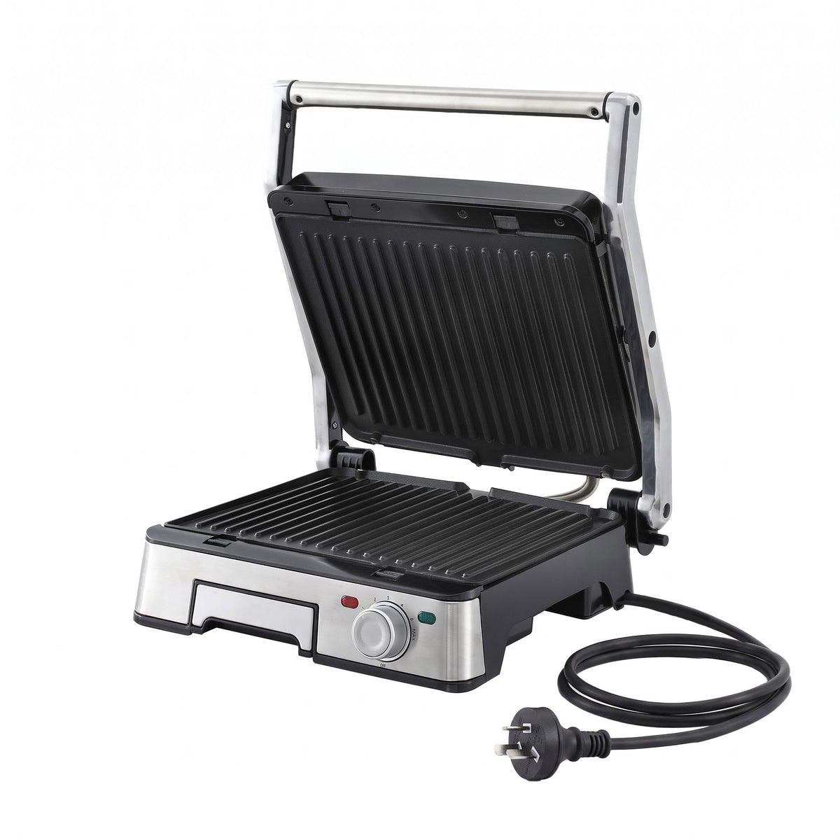 Devanti 2000W 3-in-1 Panini Press Grill Sandwich Maker 180° Open 4 Slice