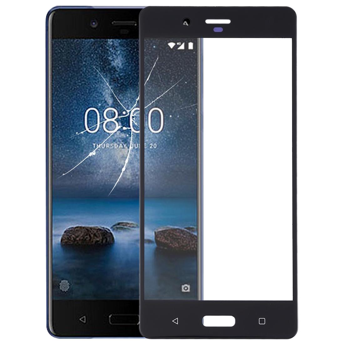Replacement Front Screen Glass For Nokia 8 - Black-1915196575089561600