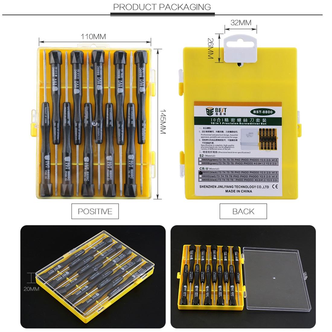 10-Piece Precision Screwdriver Set For Best Bst 8800C Repair-1915197593709842438