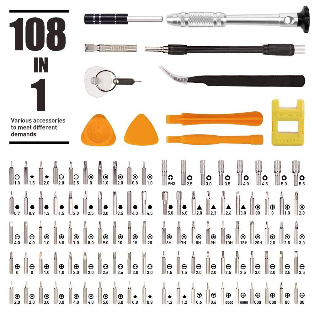108-Piece Precision Screwdriver And Nutdriver Set-1915197397202505729