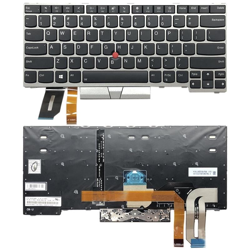 Lenovo Thinkpad E480 L480 L380 T480S Backlit Keyboard - Silver-1915196599672377344