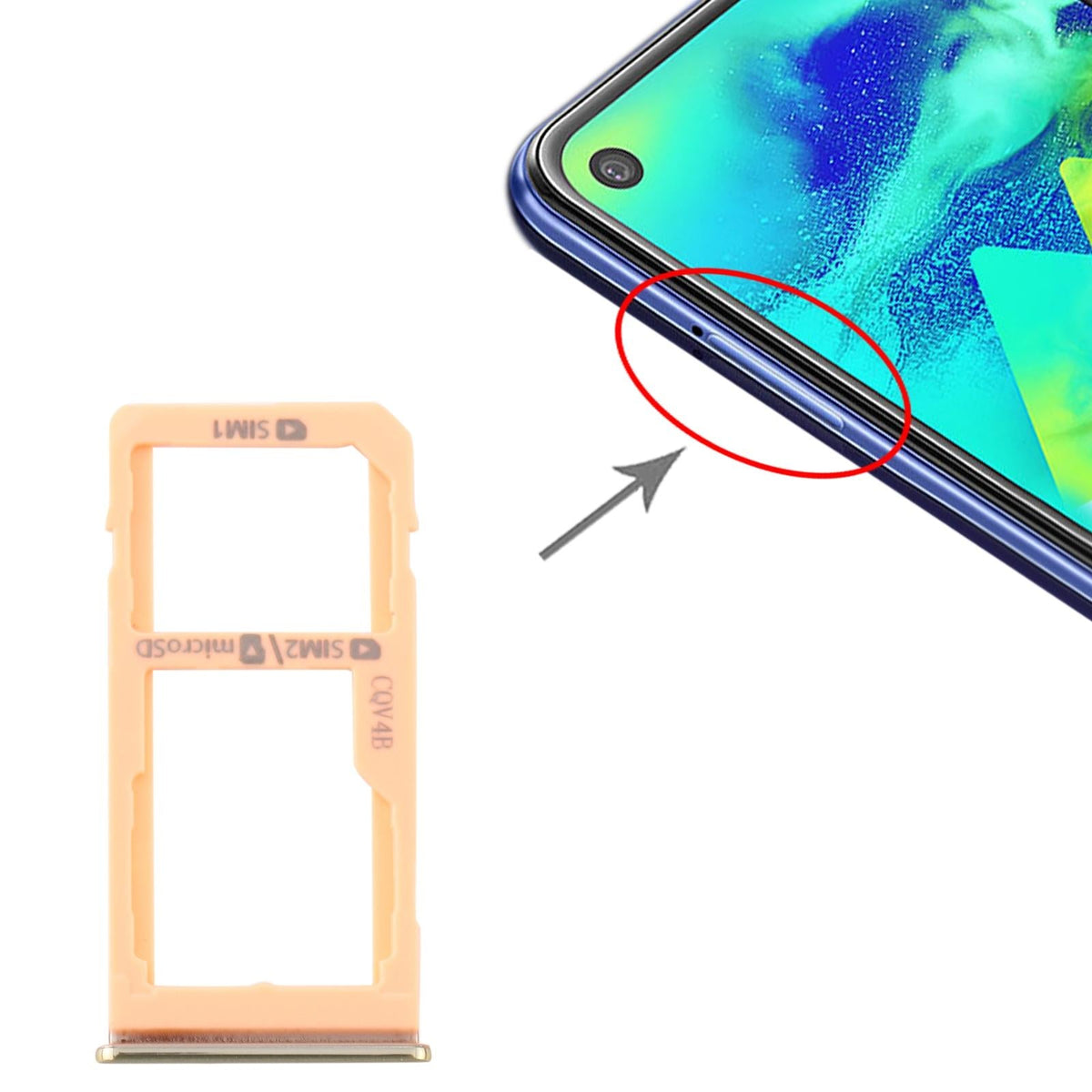 Samsung Galaxy M40 Replacement Sim And Micro Sd Card Tray-1915196534153154564