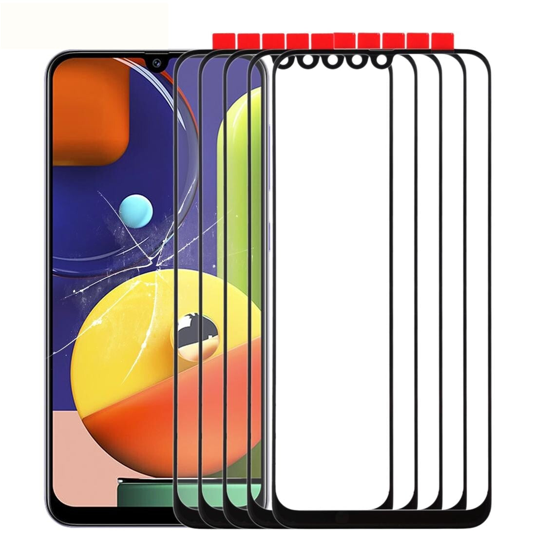 10-Pack Outer Glass Lens For Samsung Galaxy A50S - Front Screen-1915196790483849216