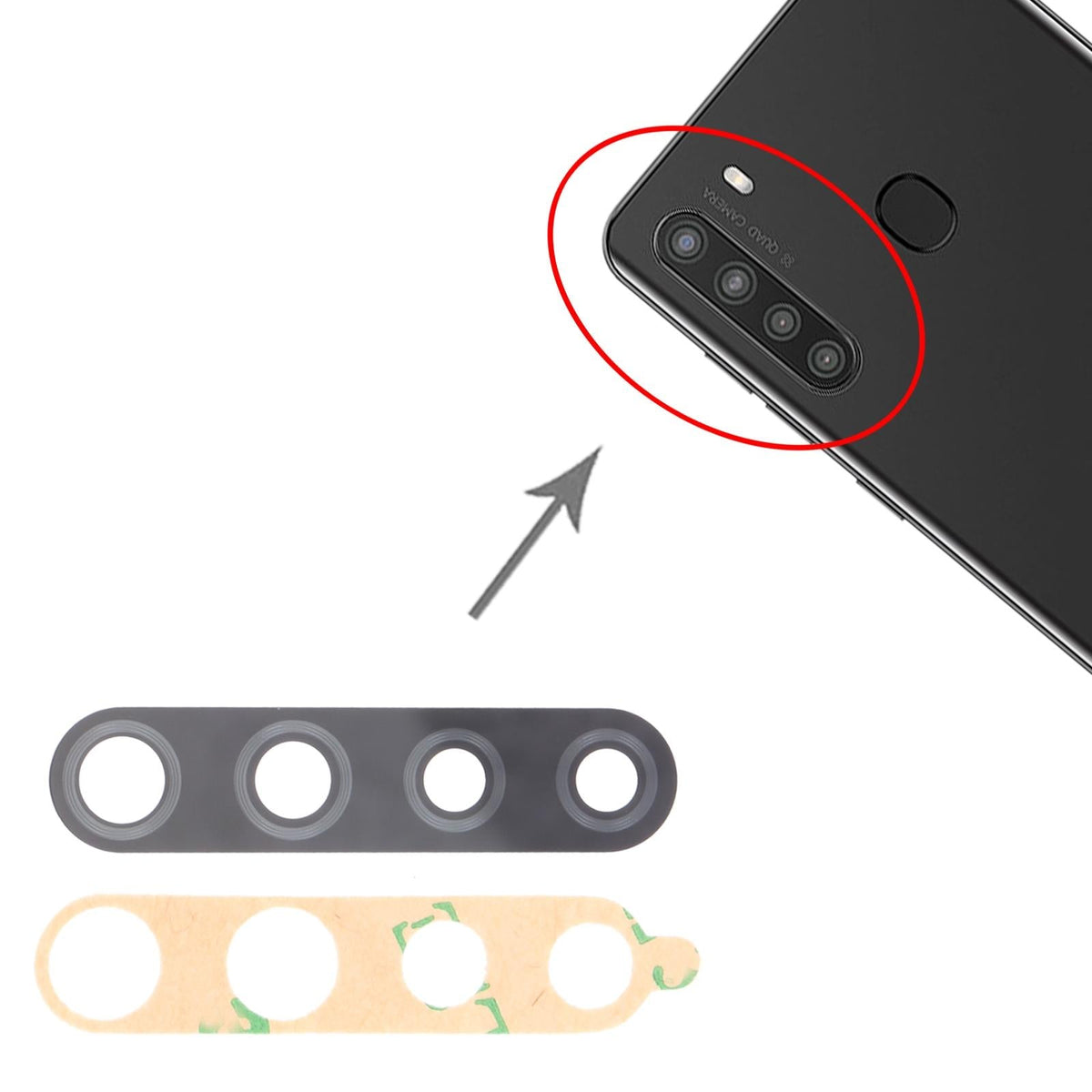 10-Pack Rear Camera Lenses For Samsung A215-1915197575326208003