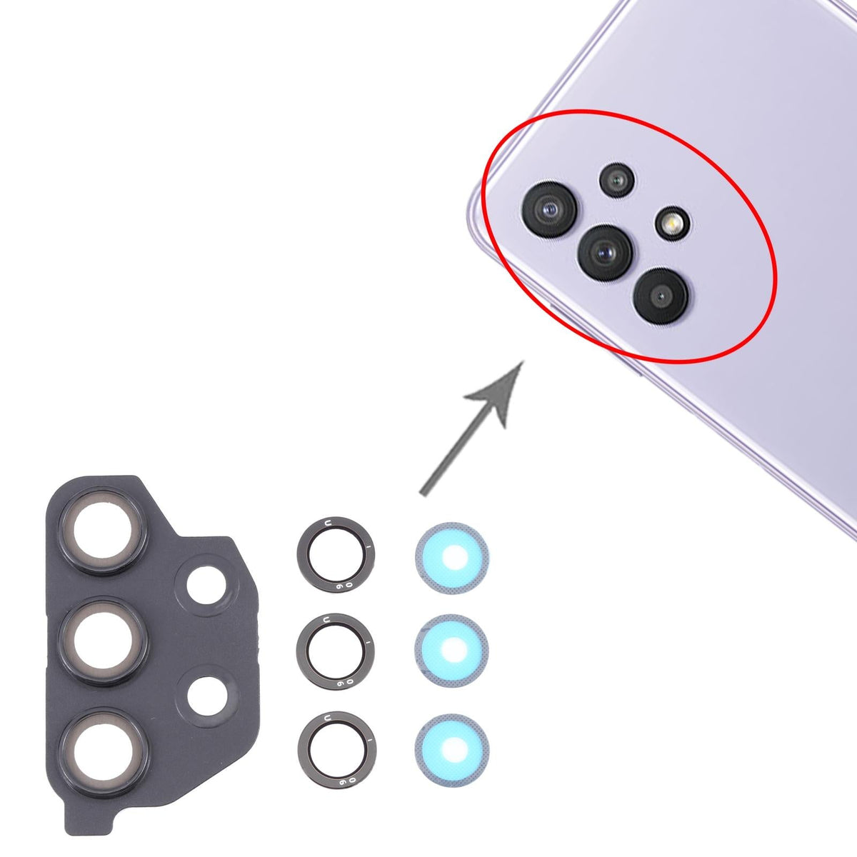 10-Pack Camera Lens Covers For Samsung A326-1915196706681655299