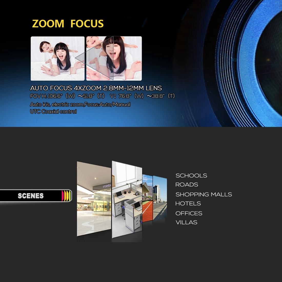 Waterproof 4X Zoom Ahd / Tvi / Cvi / Cvbs Security Camera With Auto Focus And 42 Ir Leds-1915196636477394950