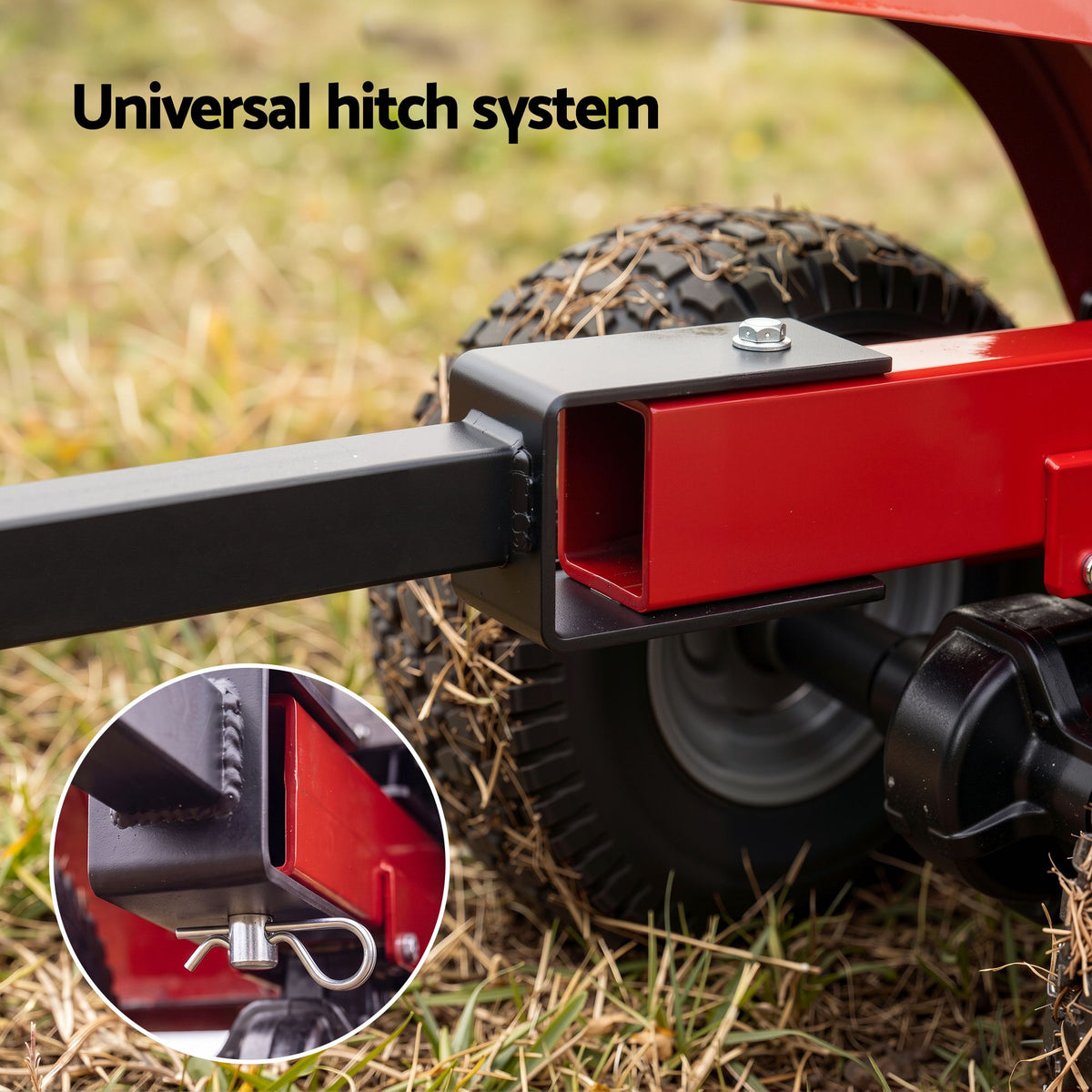 Giantz 150kg ATV Garden Trailer Weed Sprayer Tow Behind Cart Ride on Mower Attachment Black