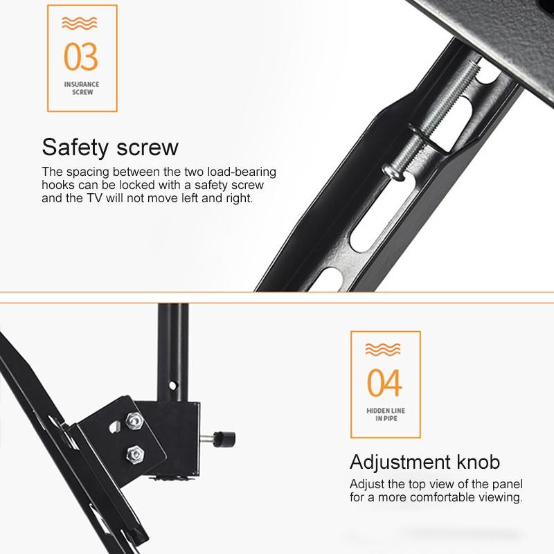 Adjustable Single Screen Tv Wall / Ceiling Mount - 32-70 Inch 0.5-3M Range-1964932265943371780