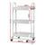 Artiss Storage Trolley Kitchen Cart 3 Tiers Rack Shelf Organiser Wheels White