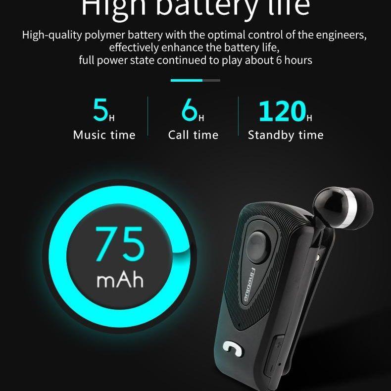 Retractable Bluetooth Headset With Caller Reminder And Anti-Theft Vibration-1915198280875249669