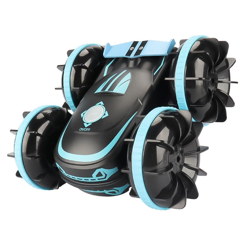 Amphibious Vehicle With Dual 2.4G Remotes - Green / Blue-1915198358444707843
