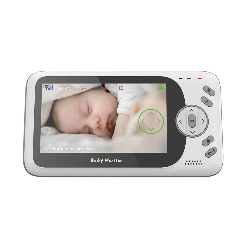 Wireless Baby Monitor With Night Vision And Temperature Detection - 4.3 Inch Screen-1964932148116983809