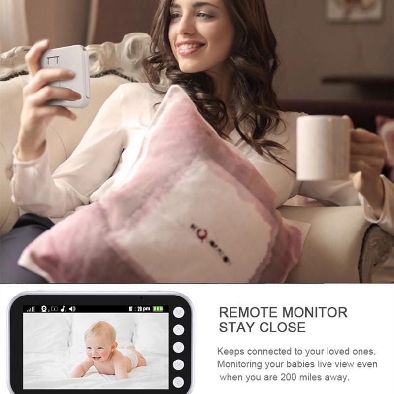 360-Degree Wireless Baby Monitor With Night Vision Camera - 4.3 Inch-1964932148821626883