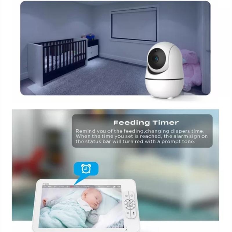Wireless Baby Monitor With 7 Screen Night Vision & Two-Way Intercom-1943465051142885380