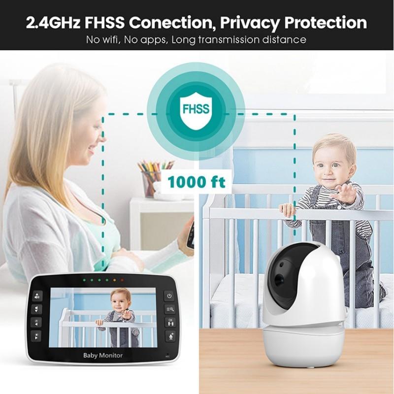 Smart Night Vision Baby Monitor With 4.3 Colour Display And Zoom-1915196529199681537