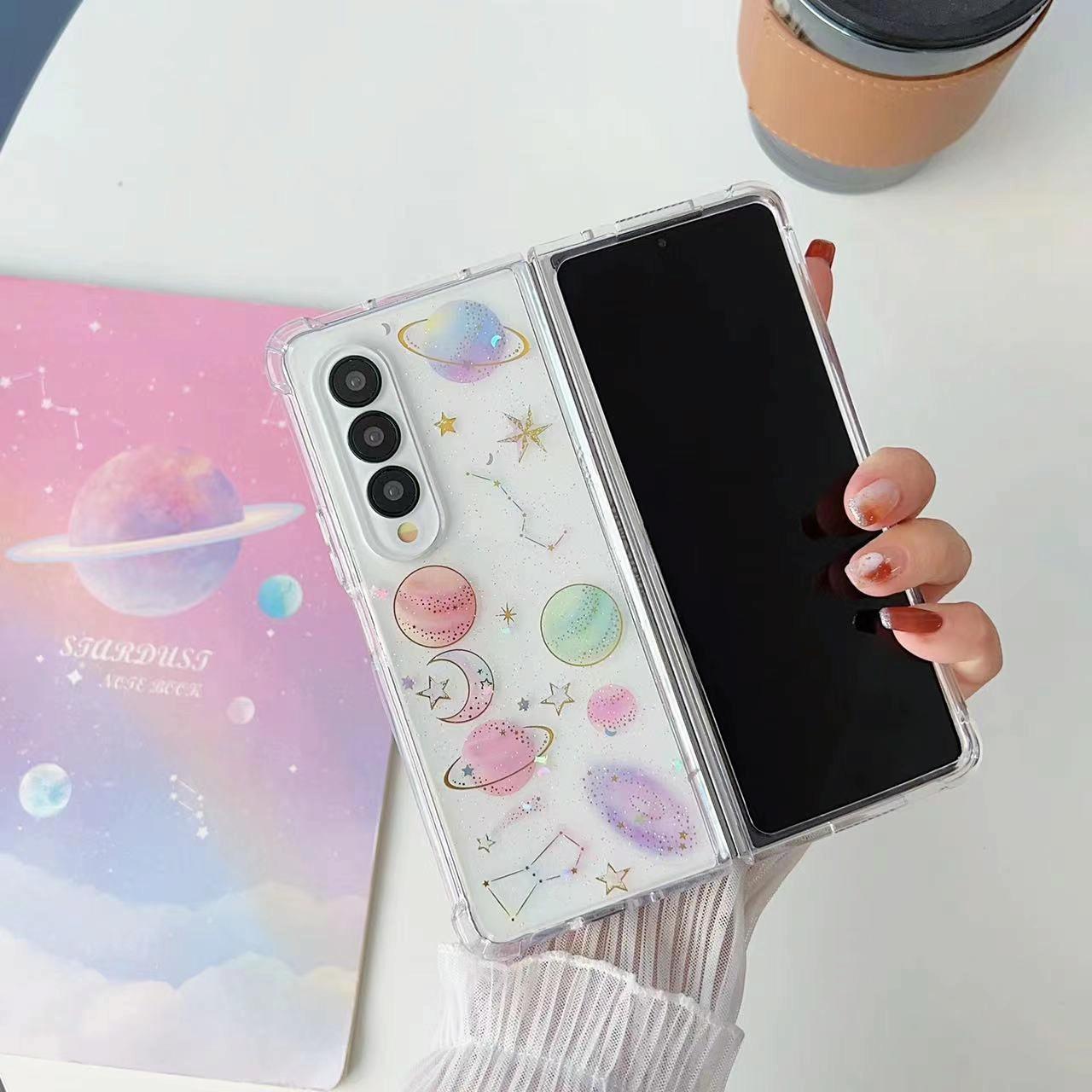 Sparkling Tpu Case For Samsung Galaxy Z Fold 4 - Glitter Epoxy-1915196645893607425