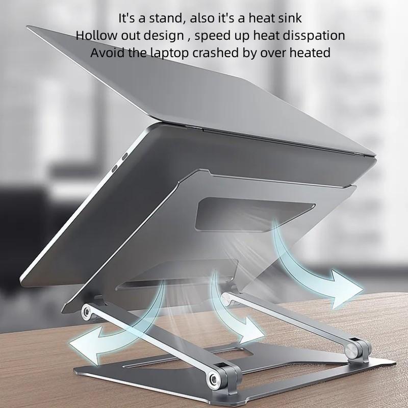 Aluminum Laptop Holder For 14-17.3 Inch Screens - Ergonomic Design-1964932199551733762