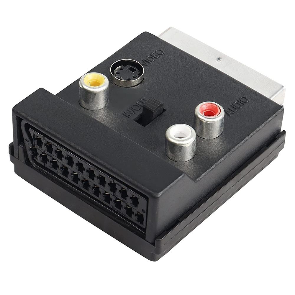 Scart Male To Female S-Video Rca Adapter - Audio Converter-1915198408734412800