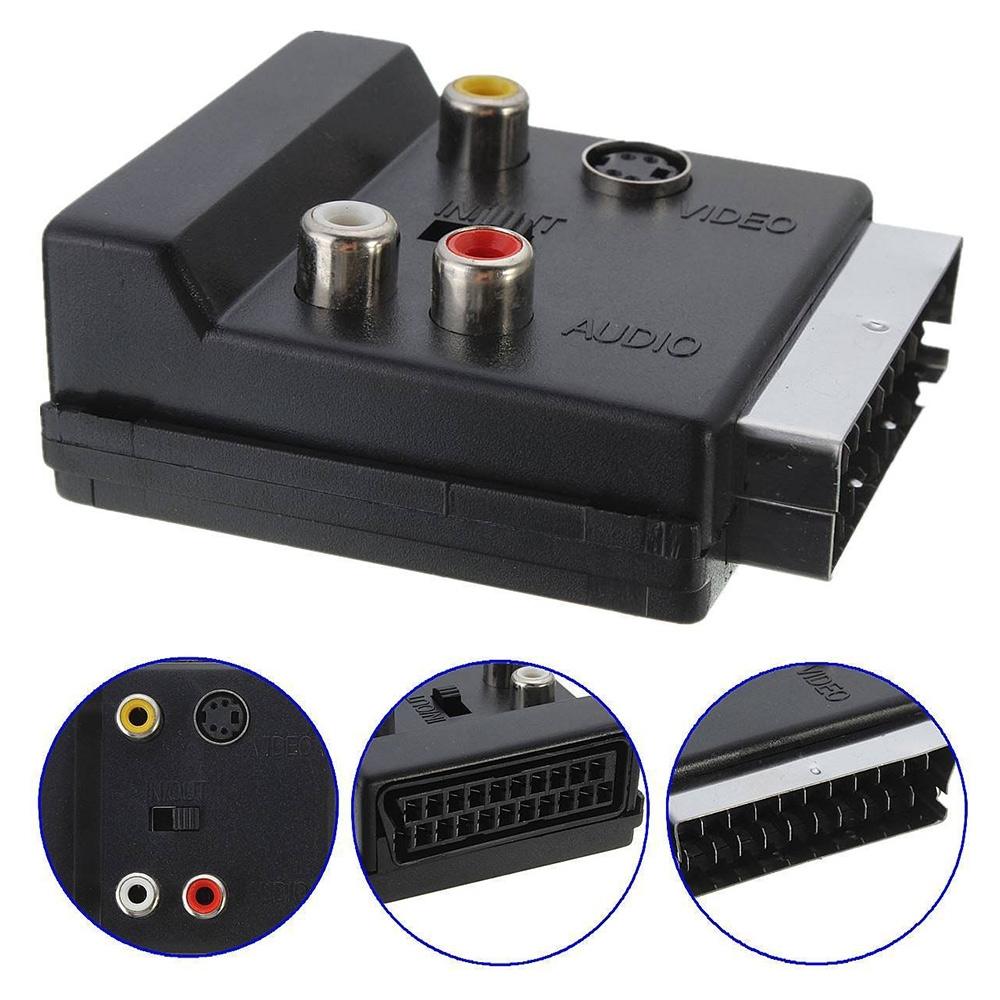 Scart Male To Female S-Video Rca Adapter - Audio Converter-1915198408734412801