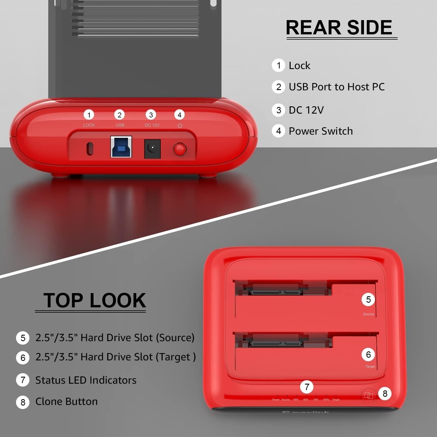 Clone-Enabled Dual Bay External Hdd Dock-1915196522291662851