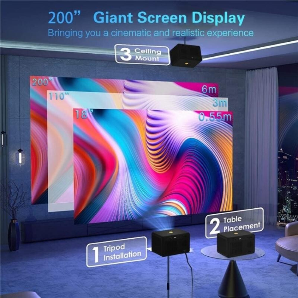 Portable Hd Projector With Media Player - Y7-1915196521381498887