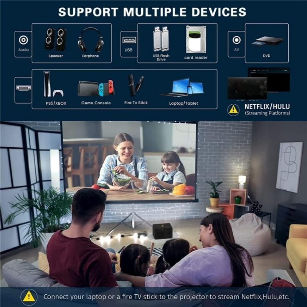 Portable Hd Projector With Media Player - Y7-1915196521381498888