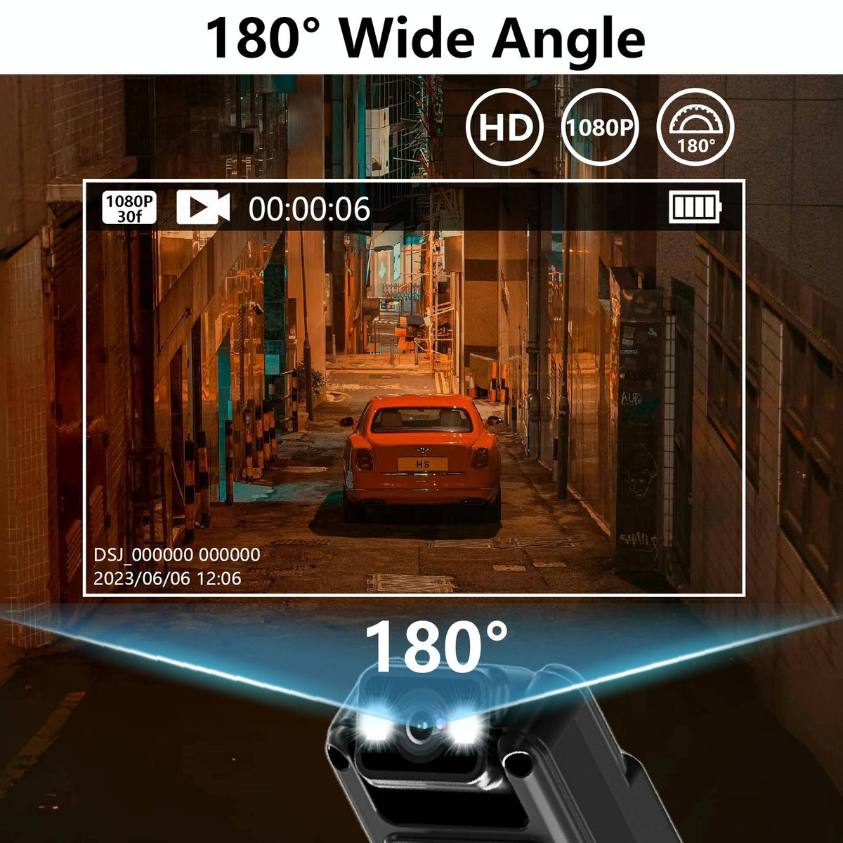 Outdoor Sports Night Vision Camera With 180 Degree Rotation For Video Recording-1922443407213596674