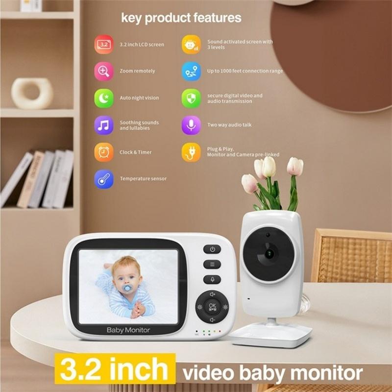 3.2 Baby Monitor With 2-Way Voice Temperature Monitoring & 3.2 Screen-1915196525848432645