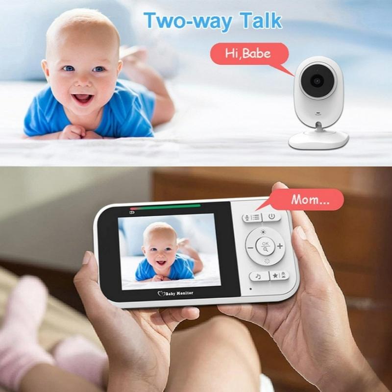 2-Way Voice Baby Monitor With Temperature Detection And 2.8 Lcd Screen-1915196527257718788
