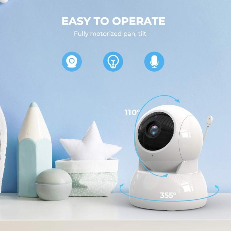 5-Inch Wireless Baby Monitor With Infrared Night Vision And Two-Way Intercom-1915196526024593409