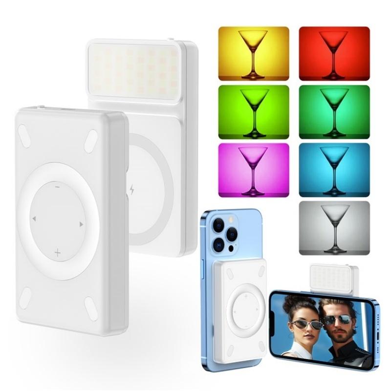 V17 Live Broadcast Magnetic Phone Photography Lamp With Rgb Led Fill Light-1915198062293291008