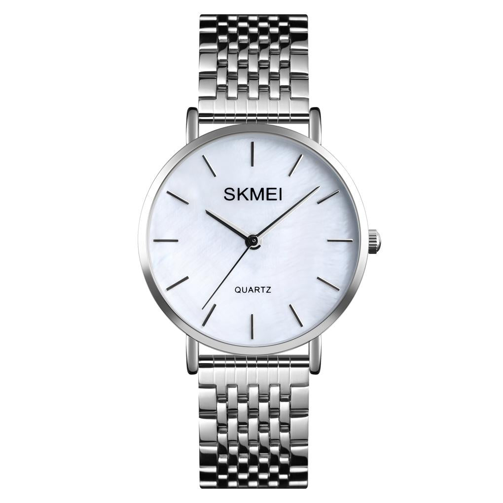 Light & Thin Waterproof Quartz Watch For Women With Steel Band - Simple & Stylish-1915196961179439105