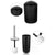 Anyhouz Plastic Bathroom Accessories Sets Gray Toilet Brush Soap Dish Toothpaste Dispenser Swing Lid Trash Washable for Bath Accessories