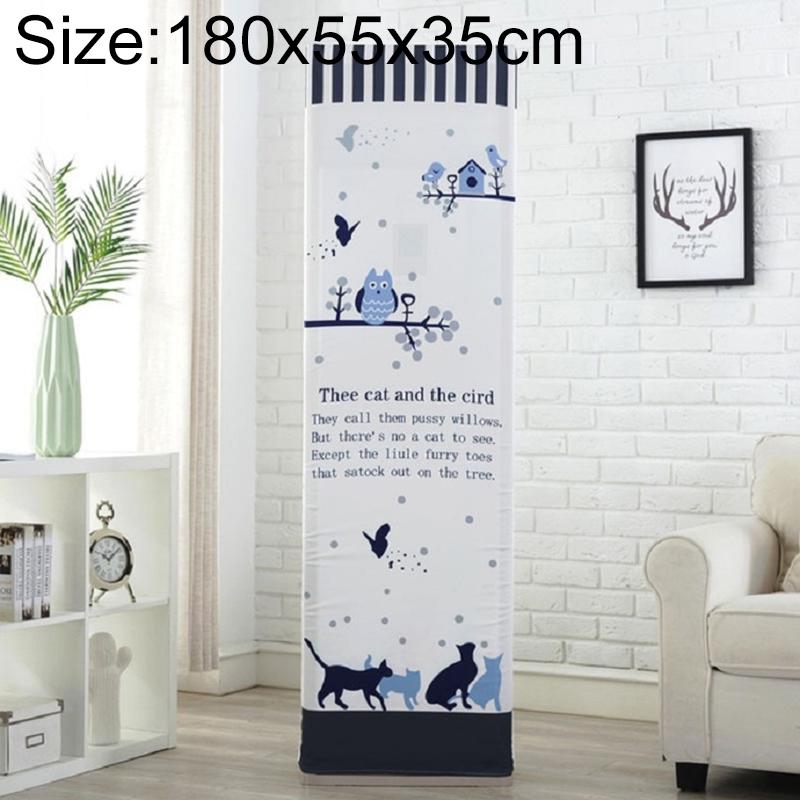 180X55X35Cm All-Inclusive Fabric Dust Cover For Vertical Cabinet Air Conditioners - Cat And Bird Design-1915198044211646471