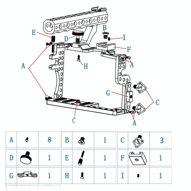 Panasonic Lumix Gh3 / Gh4 Video Cage Stabilizer With Metal Handle Black-1915196916338135046