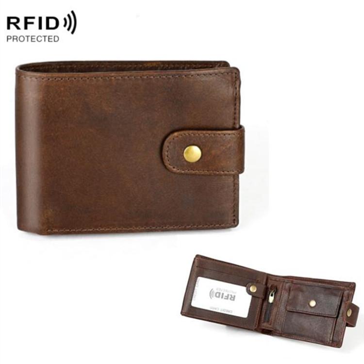 Leather Rfid Blocking Card Wallet - Multi Bit-1915197899571073025