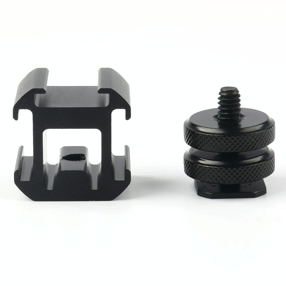 Universal Camera Hot Shoe Base - 2Pcs Three-Head Rotary-1915198017850445827