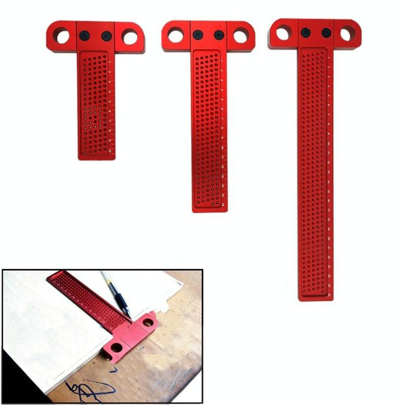 Precision T-Shaped Woodworking Marking Ruler - Ideal For Accurate Hole Measurements-1915197994261680135