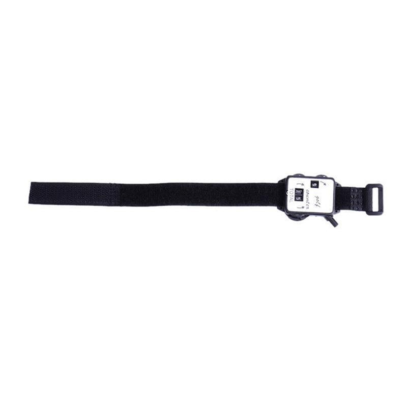Black Portable Golf Watch With Manual Counter-1915197123532558337