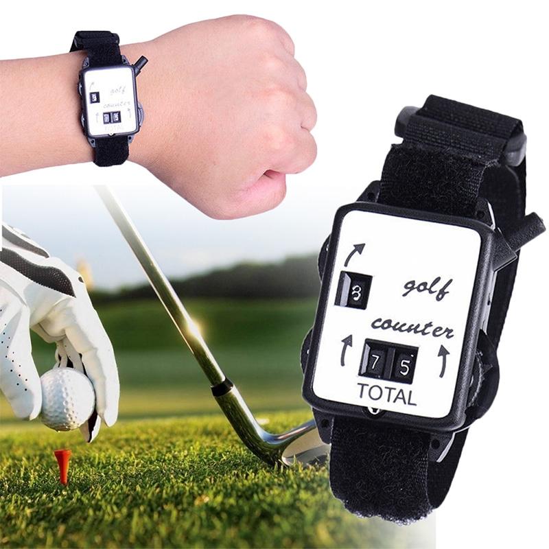 Black Portable Golf Watch With Manual Counter-1915197123532558341