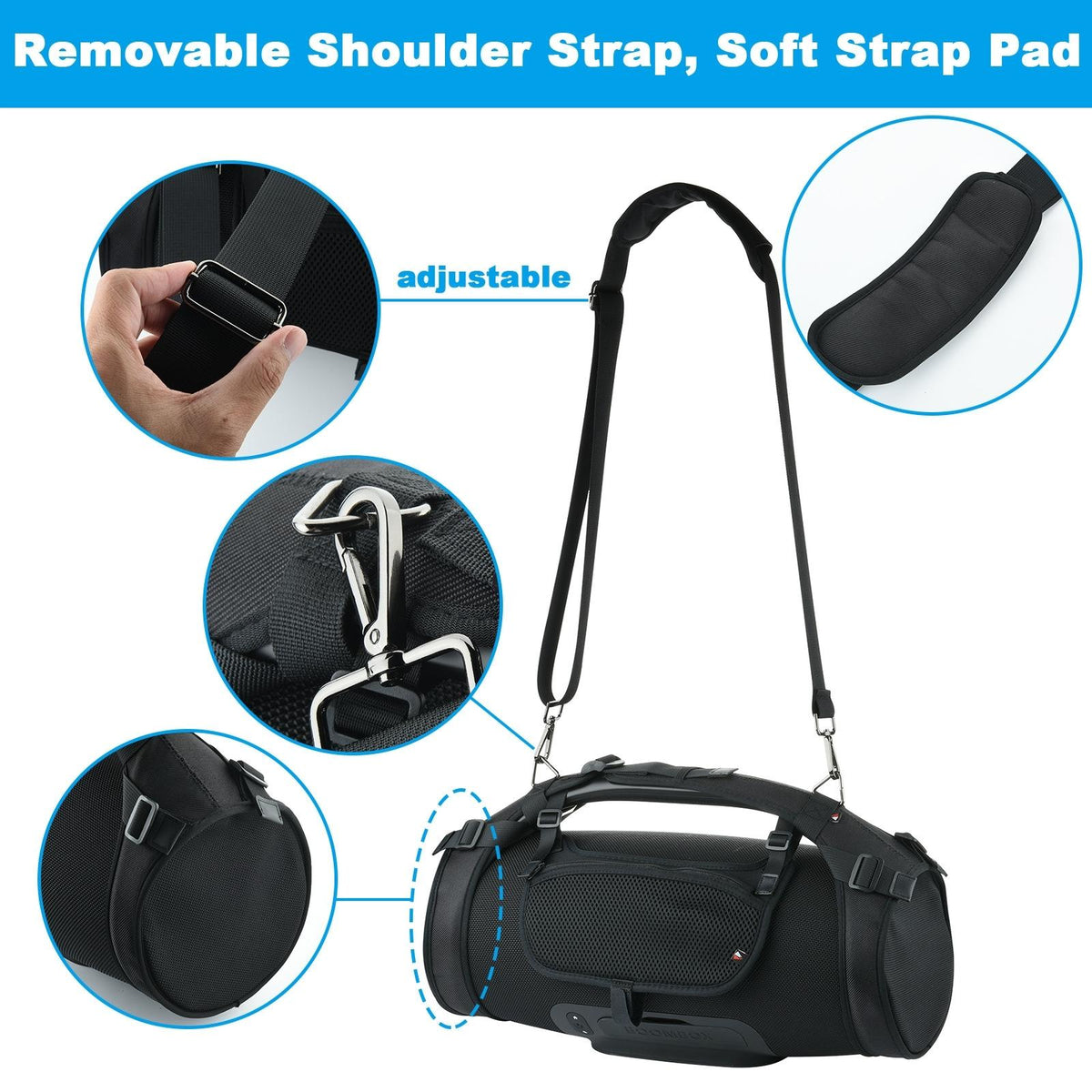 Single Shoulder Strap Case & Phone Bag Set For Jbl Boombox - Bluetooth Speaker-1943465055374938115