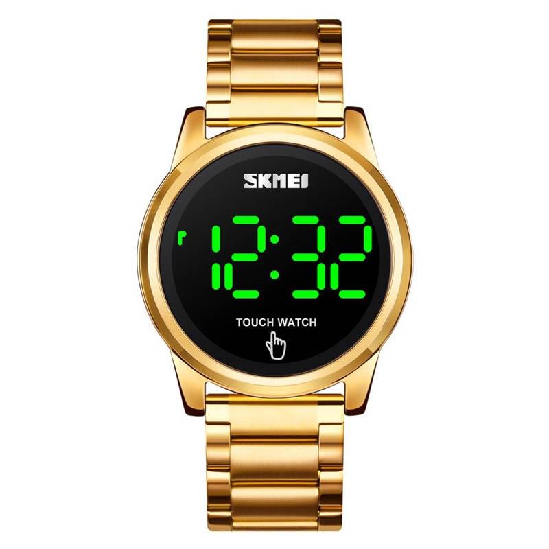 Men Electronic Sports Watch - Versatile Steel Belt - Gold-1922443447848013824