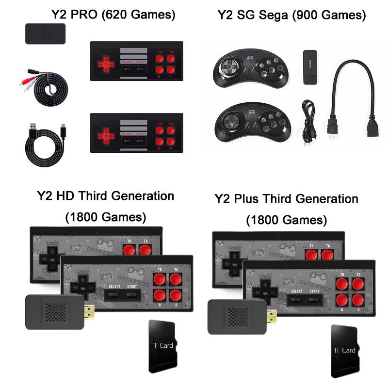 Y2 Plus V3.0 Mini Game Console - Wireless Doubles Hdmi 1800 Games-1915197789084717057