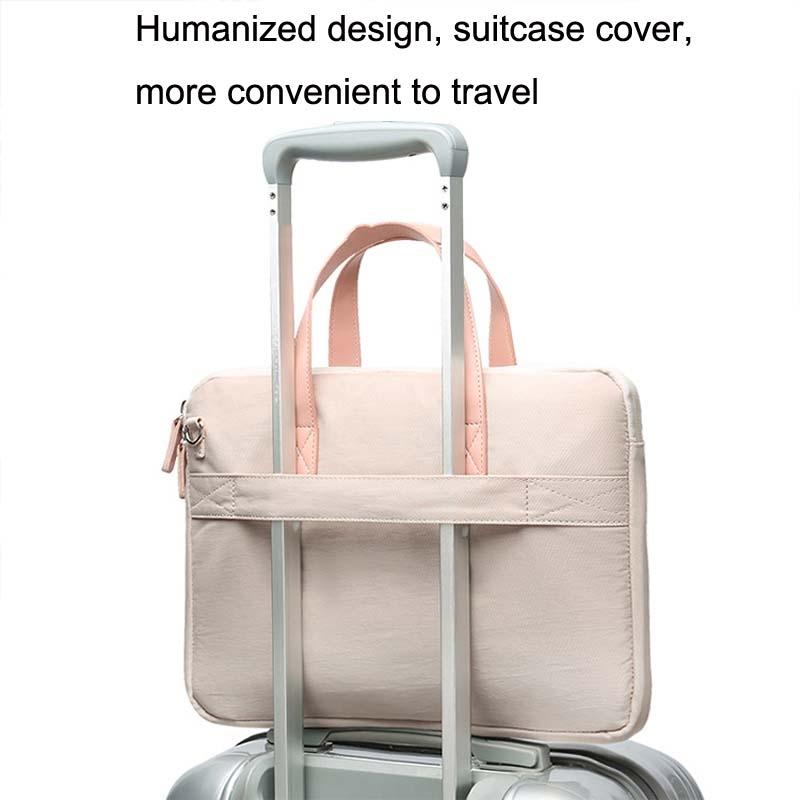 Ultra-Thin Laptop Messenger Bag For Macbook 15.6-16.1 Inches - Dark Blue & Black-1915197621266419716