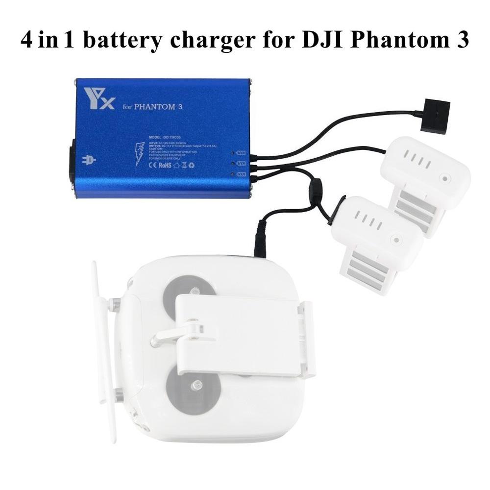 Intelligent 4 In 1 Battery Charger For Dji Phantom 3 Standard Se Fpv Drone-1922443447336308742