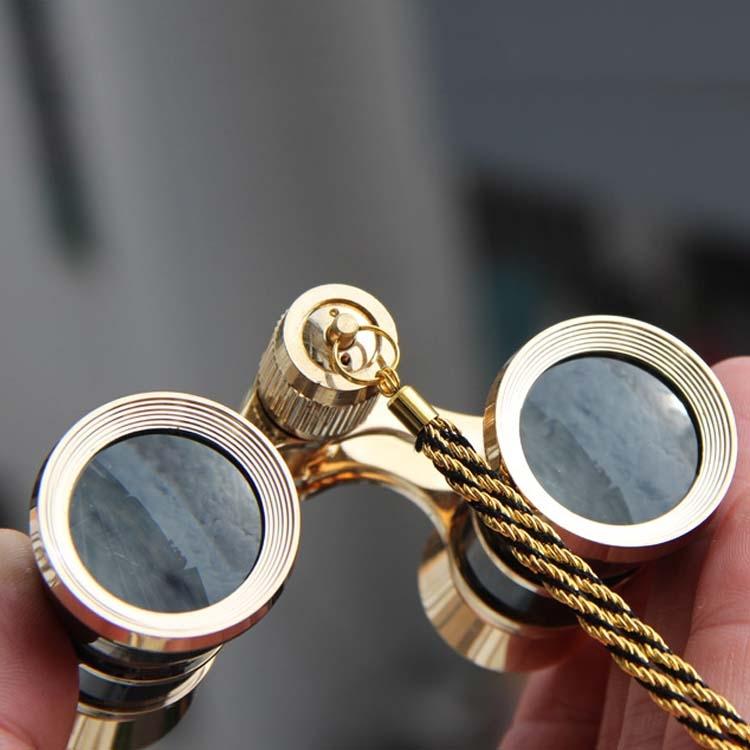 Classical Ladies Binoculars For Drama Watching With Chain - 3X25Mm Black-1915196514381205505