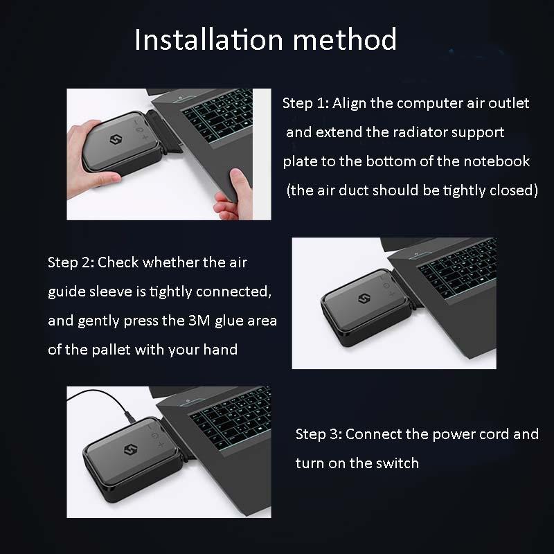 Colourful Notebook Exhaust Radiator With Side Suction Fan-1964932327025020935