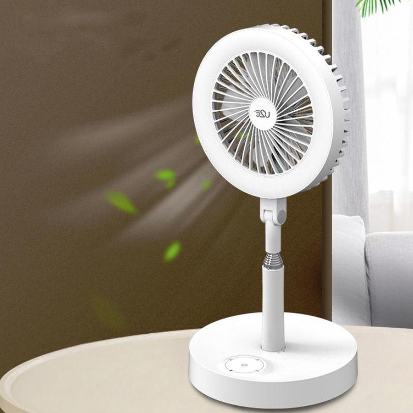Multi-Function Rechargeable Fan Lamp With Telescopic Bracket-1915197395445092360