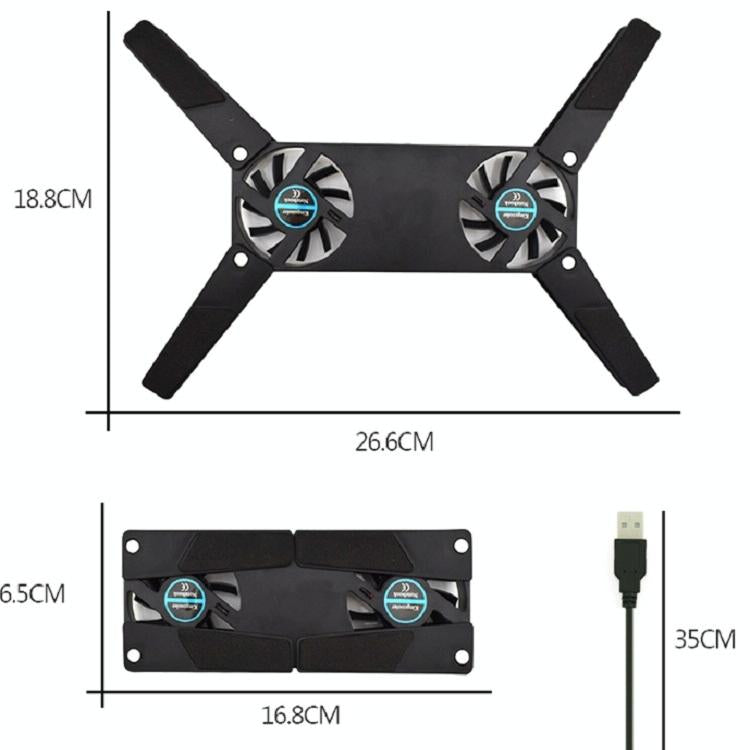 2-Pack Foldable Laptop Cooling Pad - Compact & Portable-1915197385282293766