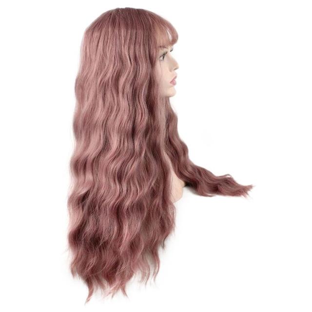 Long Curly Blend Wig - Soft Texture-1915197512558448642